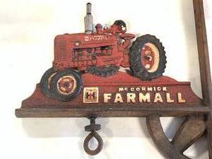 McCormick Farmall Metal Tractor with Bracket
