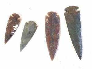 Lot of 4 Arrowheads
