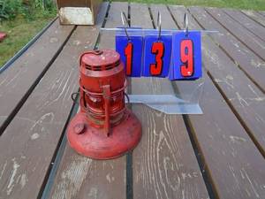 lot 139 image: Old Dietz traffic lantern. Good lens & great patina on case. As shown.