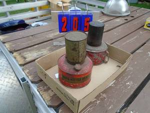 lot 205 image: Qty of 2 Model T engin heaters. Nice condition for 100 years old. As shown.