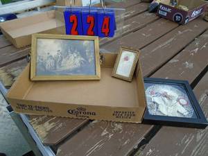 lot 224 image: Flat of vintage pictures & sayings. As shown.