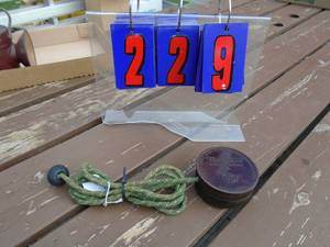 lot 229 image: Colt Brand 4 plex bake lite extensions cord. Looks original. As shown.