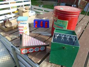 lot 246 image: Assorted canisters & paint brush cleaner. As shown.