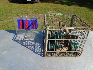 lot 281 image: Steel crate of insulators. As shown.