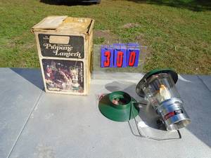 lot 300 image: Large coleman propane lantern in box. As shown.
