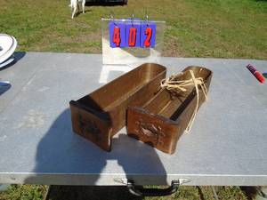 lot 402 image: Qty of 2 sewing machine drawers. As shown.