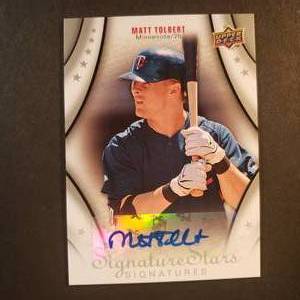 lot 18 image: Matt Tolbert Autographed Upper Deck #174