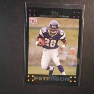 lot 28 image: Adrian Peterson Topps Rookie Card No. 301