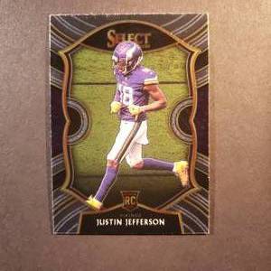 lot 30 image: Justin Jefferson Panini Select Rookie Card No. 61 Concourse