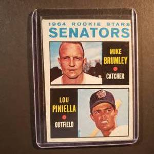 lot 36 image: Lou Piniella, Mike Brumley 1964 Rookies Topps 167