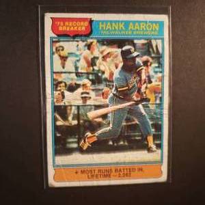 lot 40 image: Hank Aaron 1975 RBIs Record Breaker No. 1