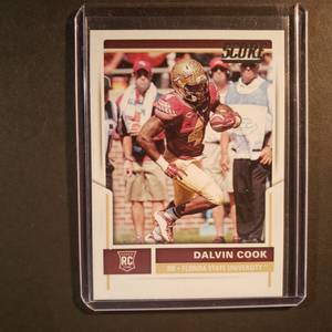 lot 46 image: Dalvin Cook Panini Score Rookie Card No. 427