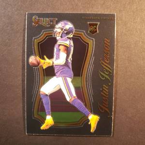 lot 50 image: Justin Jefferson Panini Select Certified Rookie No. SCR-9