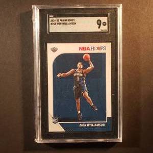 lot 55 image: Zion Williamson Panini Hoops Rookie No. 258, SGC 9 MT