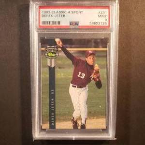 lot 59 image: Derek Jeter Classic 4 Sport #231, PSA Mint 9