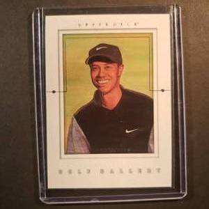 lot 68 image: Tiger Woods Upper Deck Rookie Golf Gallery No. GG4