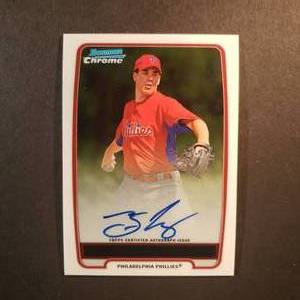 lot 77 image: Trevor May Bowman Chrome Autographed Rookie, Topps BCA-TM