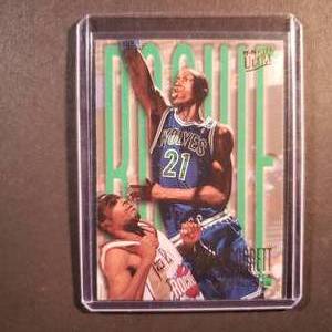 lot 93 image: Kevin Garnett Rookie Fleer Ultra Rookie No. 274