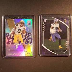lot 94 image: Lot of 2 Justin Jefferson Rookie Cards