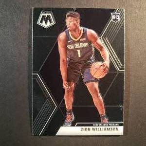 lot 100 image: Zion Williamson Rookie Panini Mosaic No. 209