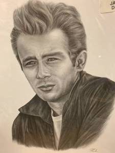 James Dean Sketched Artwork 20 x 24 Inch