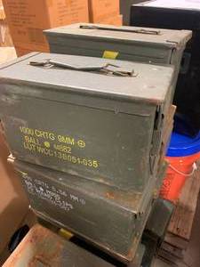 Genuine Military .50 cal 9mm Ammo Box  Can