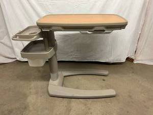 MSRP $2000 TOP OF THE LINE &amp AWARD WINNING STRYKER TRU-FIT SPLIT TOP HEIGHT ADJUSTABLE OVERBED TABLE&nbsp WSLIDE OUT VANITY COMPARTMENT &amp MIRROR ON BOTH SIDES PLUS SIDE TRAY WITH CUPHOLDERS &amp SIDE STORAGE COMPARTMENT - LIKE NEW