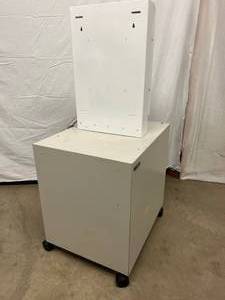 AMS X-Ray View Box Film Illuminator Model 101D (Works Great), Two Shelf Storage Cart Plus Beige Trash Can