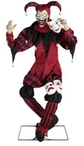 lot 8 image: Life-Sized Animated 5.5ft Life-Size 3-Faced Jester