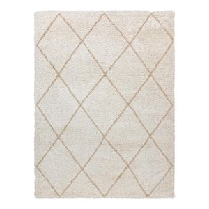 lot 73 image: Bazaar Holmby IvoryBeige 8 ft. x 10 ft. Trellis Shag Indoor Area Rug