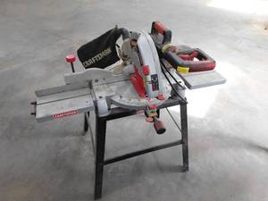 lot 24 image: Craftsman 10 Compound Miter Saw with stand