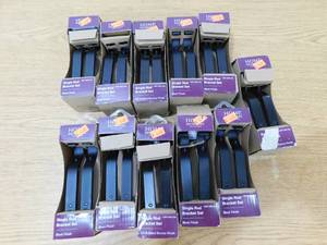 lot 44 image: (11) Home Decorators Collection Mix and Match 1 in. Single Curtain Rod Bracket in Matte Black (2-Pack)
