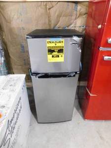 lot 48 image: Magic Chef 4.5 cu. ft. 2 Door Mini Fridge in Stainless Look with Freezer