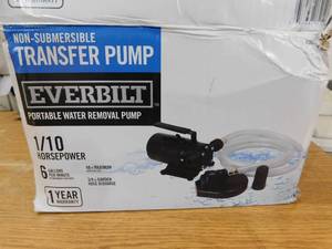 lot 129 image: Everbilt 110 HP Non-Submersible Self-Priming Transfer Pump