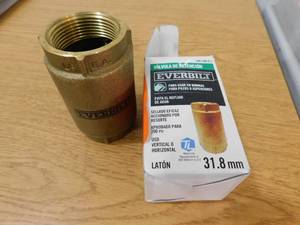 lot 145 image: Everbilt 1-14 in. Brass Check Valve