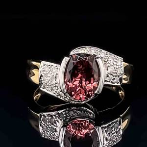 Mesmerizing Color Natural Tourmaline & Diamond Bypass Statement Ring in 14k Yellow Gold $1899 Retail VIDEO