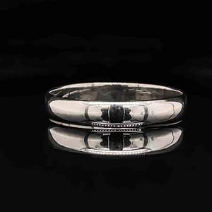 Classic 4mm Round Band Ring in 14k White Gold - Professionally Polished.