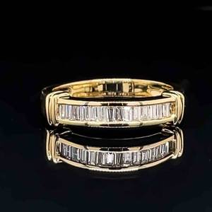 Baguette Diamond � Eternity Channel Band Ring in 18k Yellow Gold