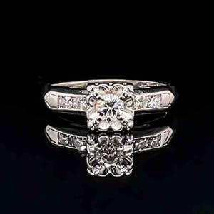 0.25ctw Diamond Square Cluster Ring in 14k White Gold $1375 Retail VIDEO