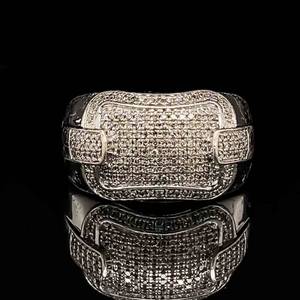 Modern Micro Pave Diamond Dome-Shaped Geometric Estate Ring VIDEO