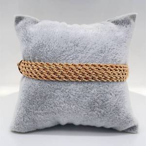 ETERNA GOLD Stamped EG 7-Row Rope Chain Mesh Bracelet in 14k Yellow Gold