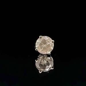 0.62ctw Diamond Round Brilliant Cut Solitaire Stud Earring in 14k White Gold
