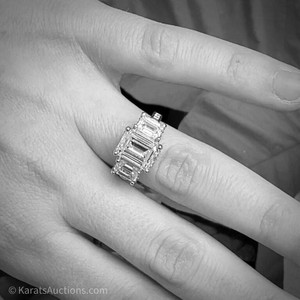 7.65 CT Diamond Ring in Platinum $65K Retail VIDEO