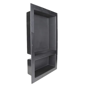 New Over Mount Installation 17 in. x 25 in. ABS Double Shelve Bathroom Recessed Shower Niche for ShampooToiletry Storage