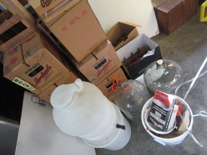 Beer making package Glass carboys,...