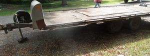 Snowmobile trailer, 1977 homemade t...