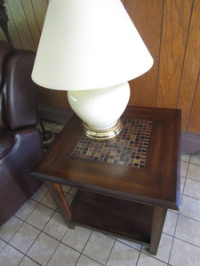 End table with mosaic tile inlay 24...