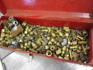 Toolbox with brass fittings, new & ...