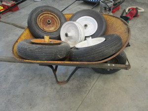 Wheelbarrow with extra wheels...