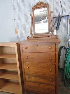 Antique Dresser, quarter sawn oak w...